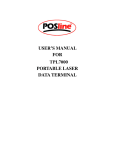 user`s manual for tpl7000 portable laser data terminal