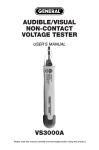 audible/visual non-contact voltage tester