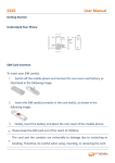 X245 User Manual Insert Memory Card