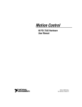 Motion Control NI PCI-7342 Hardware User Manual