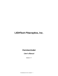 Communicator - LIGHTech Fiberoptics, Inc.