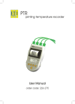 printing temperature recorder User Manual