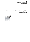 8-Channel Miniature Preamplifier User Manual