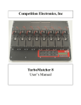 TurboMatcher 8 User`s Manual Competition Electronics, Inc