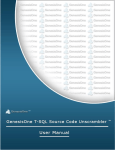 GenesisOne T-SQL Source Code UnScrambler Installation guide