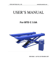 USER`S MANUAL - BTD Car Tools