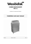 COMBI DISHWASHER WD-12 Installation and user manual
