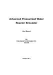 Advanced Pressurized Water Reactor Simulator User Manual By