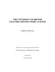 User`s Manual for the University of British Columbia Regime Model