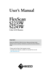 FlexScan S2233W/S2243W User`s Manual