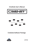 CineSuite User`s Manual CineSuite Software Package