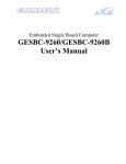 GESBC-9260/GESBC-9260B User`s Manual