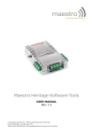 Maestro Heritage Software Tools User Manual