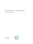 Dell OptiPlex 3020–Small Form Factor Owner`s Manual