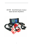 MT3500 Hand-Held Engine Analyzer Safety Operation Regulations