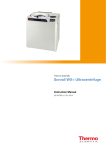 Sorvall WX+ Ultracentrifuge Series User Manual
