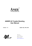 ANSER U2 Trouble Shooting User Manual