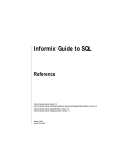 Informix Guide to SQL: Reference