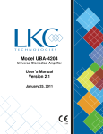 UBA-4204 User`s Manual - LKC Technologies, Inc.