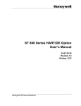 ST 800 Series HART/DE Option User`s Manual