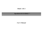 Model : EE-1 Speedtech ECO EDGETM User`s Manual