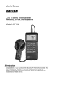 User`s Manual CFM Thermo Anemometer Model