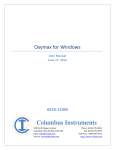 Oxymax for Windows - Columbus Instruments