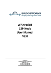 WANrockIT CSP Node User Manual V2.0