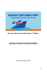 Port User Manual and Information 1st Edition Container Terminal