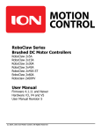RoboClaw Series Brushed DC Motor Controllers User Manual