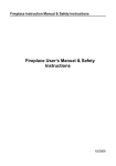 Fireplace User`s Manual & Safety Instructions