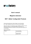 User`s manual Magento extension BCP - Better - nr