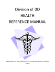 Division of DD HEALTH REFERENCE MANUAL