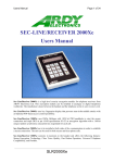 User Manual - Ardy Electronics Ltd