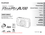 Fujifilm FinePix A700 User`s Manual