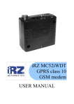 iRZ MC52iWDT GPRS class 10 GSM modem USER MANUAL