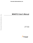 M5407C3 User`s Manual - Freescale Semiconductor
