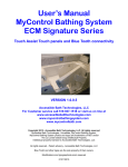 User`s Manual MyControl Bathing System ECM Signature Series