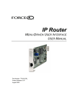 IP Router User Manual