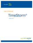 View the TimeStorm User`s Manual. - LinuxLink