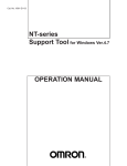 NT-series Support Tool for Windows Ver.4.7 OPERATION MANUAL