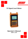TV Signal Level Meter Operator`s Manual