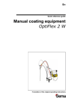 Manual coating equipment OptiFlex 2 W