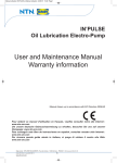 User and Maintenance Manual Warranty information - Ntn