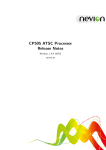 CP505 ATSC Processor Release Notes