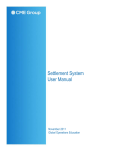 Settlement System User Manual