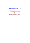 MSI-NC911 User Manual - Microcomputer Systems, Inc.