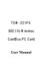 TEW-221PC 802.11b Wireless CardBus PC Card User Manual