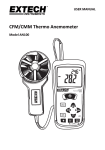 Extech AN100 Thermo-Anemometer User Manual