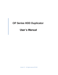 OP Series HDD Duplicator User`s Manual